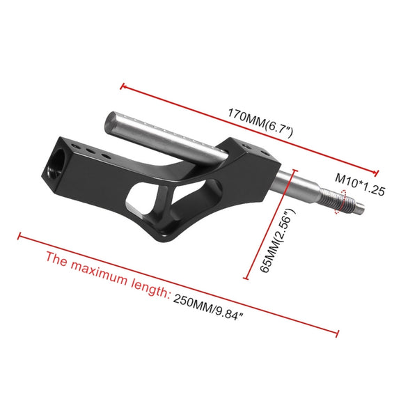 Car Modification Heightening Gear Shifter Extension Rod Adjustable Height Adjuster Lever Shift Lever with Adapters for Honda(Silver)