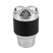 Universal Car Diamond Gear Shift Knob Modified Car Gear Shift Knob Auto Transmission Shift Lever Knob Gear Knobs(Silver)