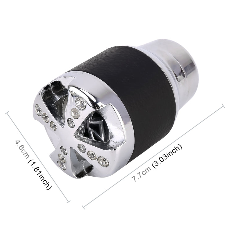 Universal Car Diamond Gear Shift Knob Modified Car Gear Shift Knob Auto Transmission Shift Lever Knob Gear Knobs(Silver)