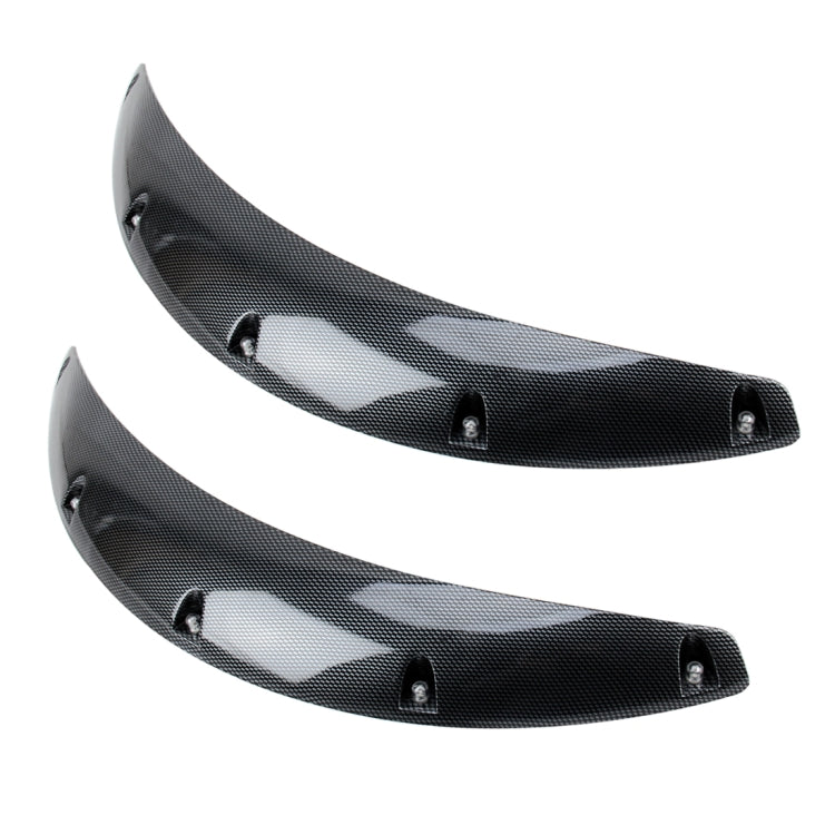 2 PCS 58cm Car Stickers Rubber Round Arc Strips Fender Flares Wheel Eyebrow Decal Sticker(Black)