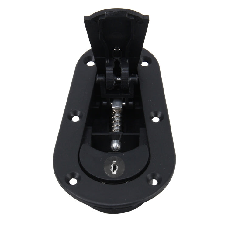 A Pair Car Modified Hood Lock General Racing Car Cover Lock with Keys(Black)
