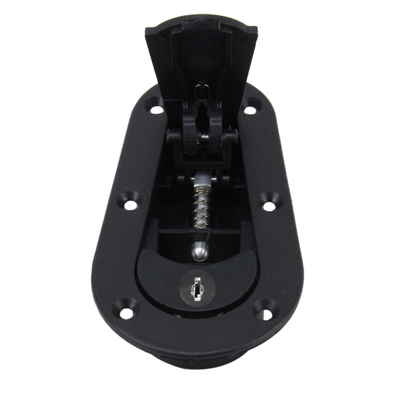 A Pair Car Modified Hood Lock General Racing Car Cover Lock with Keys(Black)