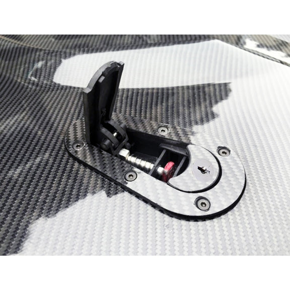 A Pair Car Modified Hood Lock General Racing Car Cover Lock with Keys(Black)