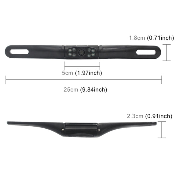 PZ413-C Car License Plate Frame 120 Degree Rear View Cameras