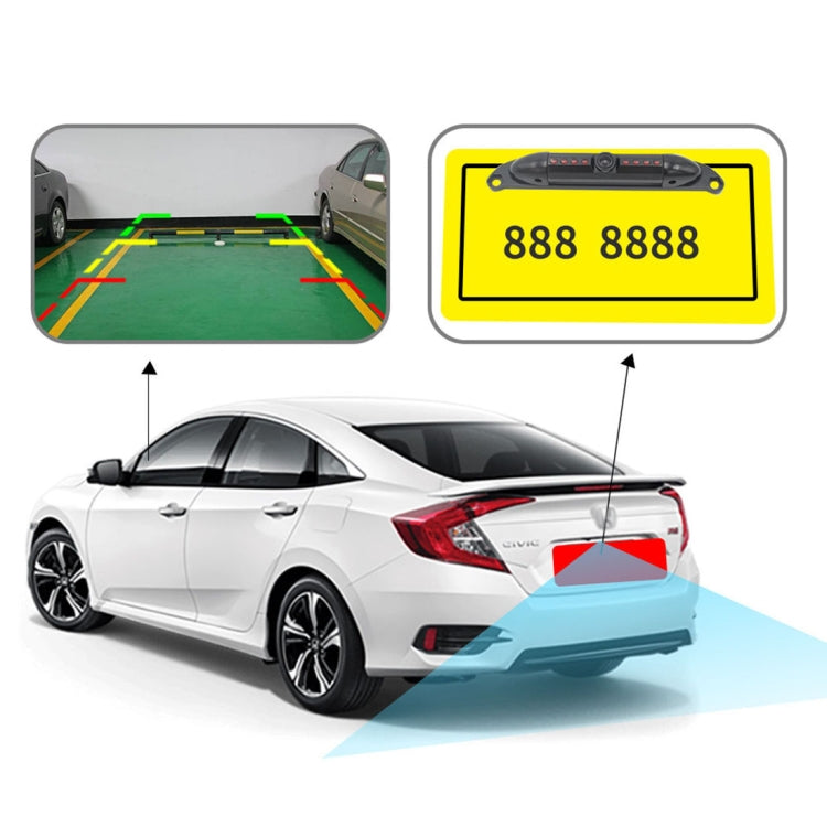 PZ423 America Car License Plate Frame 120 Degree Rear View Camera