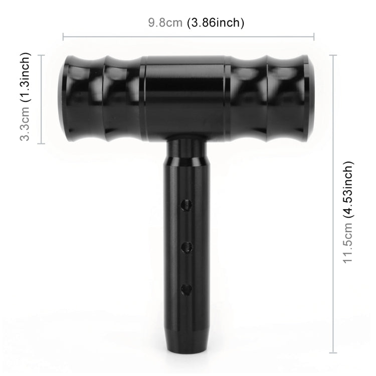 Universal Car Thread T-shaped Gear Head Gear Shift Knob(Black)