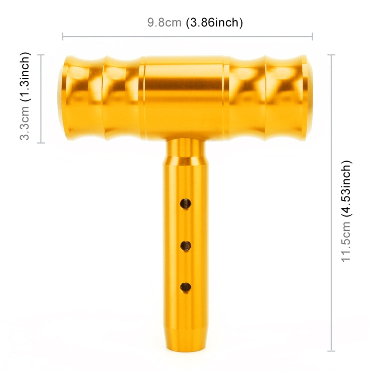 Universal Car Thread T-shaped Gear Head Gear Shift Knob(Gold)