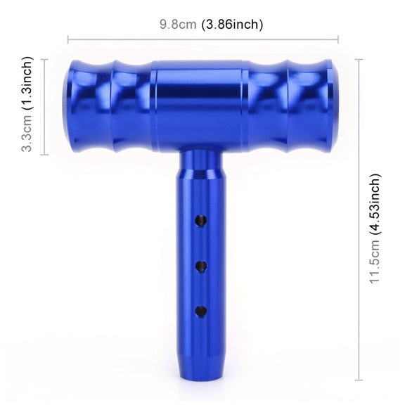 Universal Car Thread T-shaped Gear Head Gear Shift Knob(Blue)