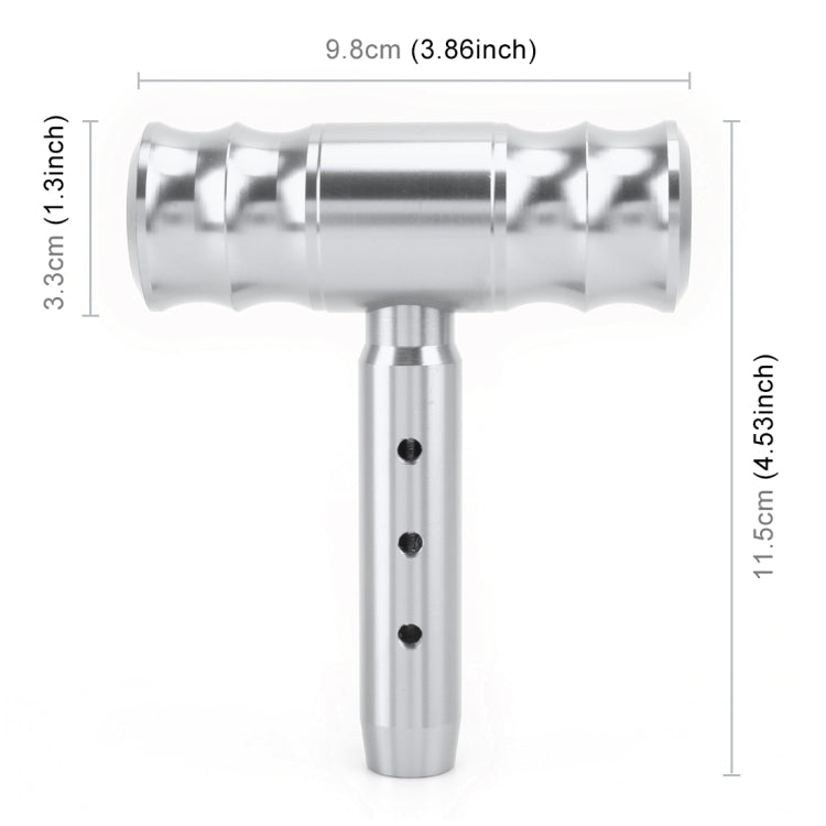 Universal Car Thread T-shaped Gear Head Gear Shift Knob(Silver)