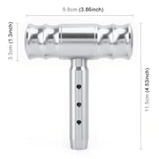 Universal Car Thread T-shaped Gear Head Gear Shift Knob(Silver)