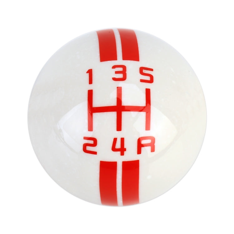 Universal Vehicle Ball Shape Modified Resin Shifter Manual 5-Speed Gear Shift Knob(Red)
