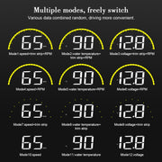 C700 2.6 inch Universal Car OBD2 HUD Vehicle-mounted Head Up Display