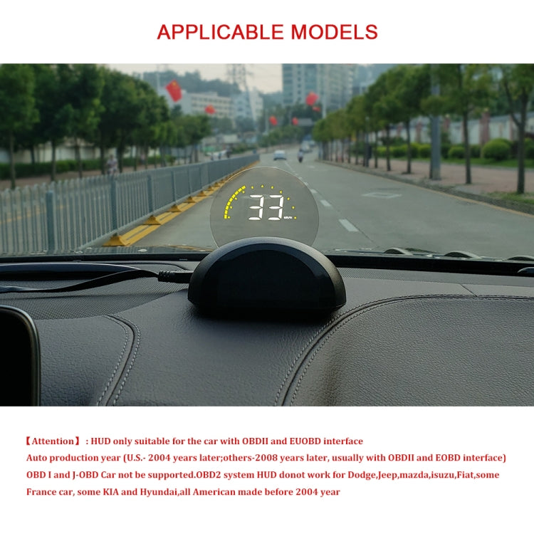C700 2.6 inch Universal Car OBD2 HUD Vehicle-mounted Head Up Display