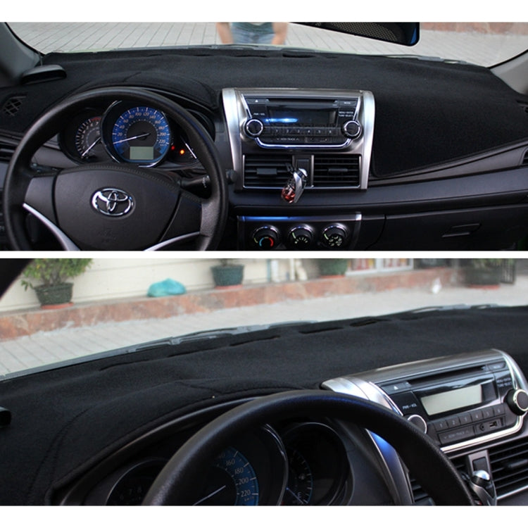 Dark Mat Car Dashboard Cover Car Light Pad Instrument Panel Sunscreen for 2014 Vios (Please note the model and year)(Black)