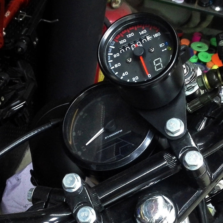 3 in 1 Universal Water-resistant Motorcycle LED Backlight Odometer Speedometer Gearmeter, DC 12V