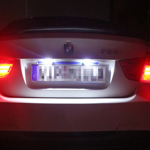 2 PCS License Plate Light with 18  SMD-3528 Lamps for BMW E53(X5),2W 120LM,6000K, DC12V (White Light)