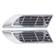 2 PCS Car Body Side Solar Decorative Colorful Strobe Warning Outlet Light