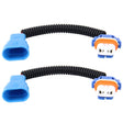 2 PCS 9005 Car HID Xenon Headlight Male to Female Conversion Cable with Ceramic Adapter Socket - Wires by PMC TechLife | Online Shopping South Africa | PMC TechLife