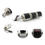Motorcycle Water-resistant Aluminum Shell Bluetooth Handle Stereo Speaker, Support BT/MP3/FM/TF(Black)