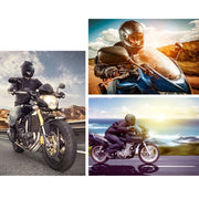 Motorcycle Water-resistant Aluminum Shell Bluetooth Handle Stereo Speaker, Support BT/MP3/FM/TF(Black)