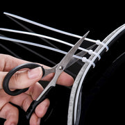 500 PCS 5mm*250mm Nylon Cable Ties(White)