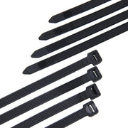 250 PCS 8mm*300mm Nylon Cable Ties(Black)