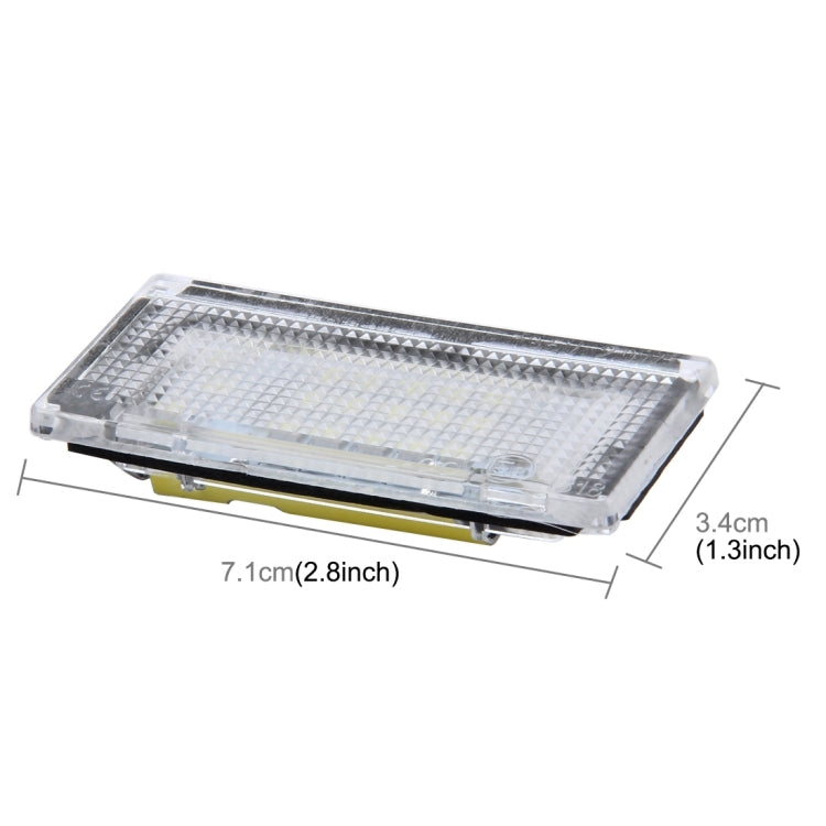 2 PCS License Plate Light with 18 SMD-3528 Lamps for BMW Mini COOPER R50/R52/R53(White Light)