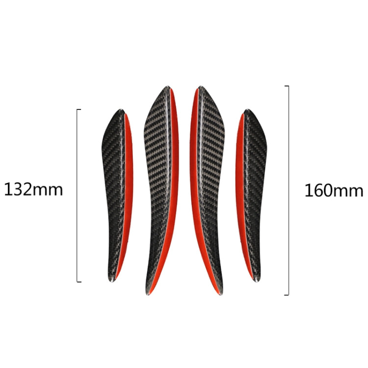 4 PCS Universal Car Carbon Fiber Front Air Knife Decorative Sticker