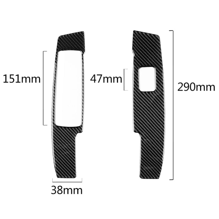 2 PCS Car Carbon Fiber Window Lift Panel Decorative Sticker for Mercedes-Benz W204 C Class 2007-2013, Left Drive