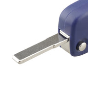 For FIAT Car Keys Replacement 3 Buttons Car Key Case with Side Battery Holder (Blue)