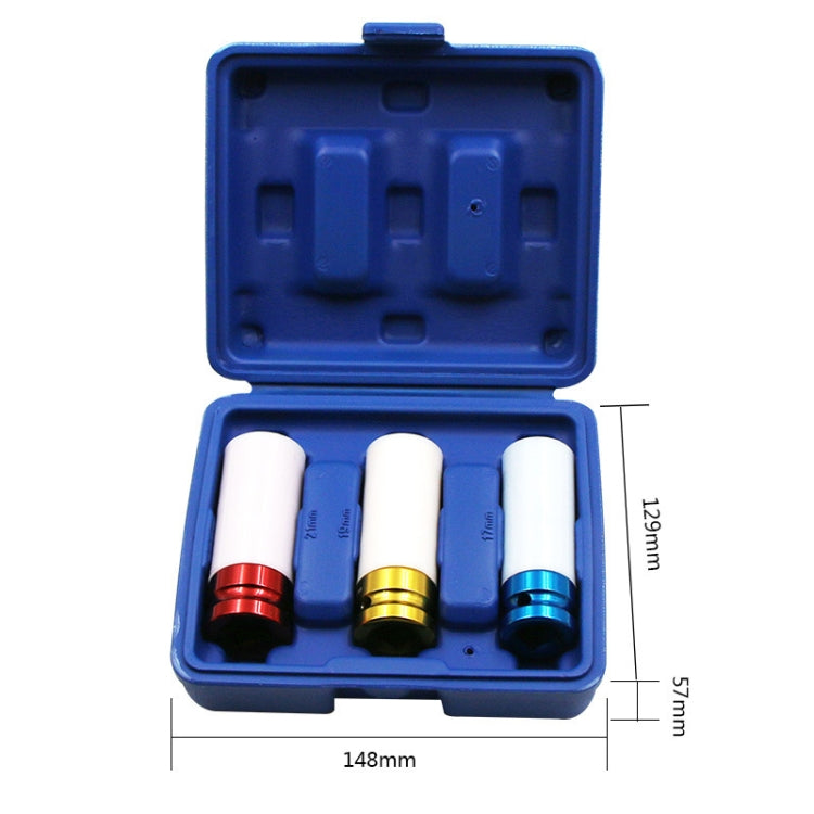 3 PCS Colorful Car Bicycle Motorcycle Tyre Protection Sleeve