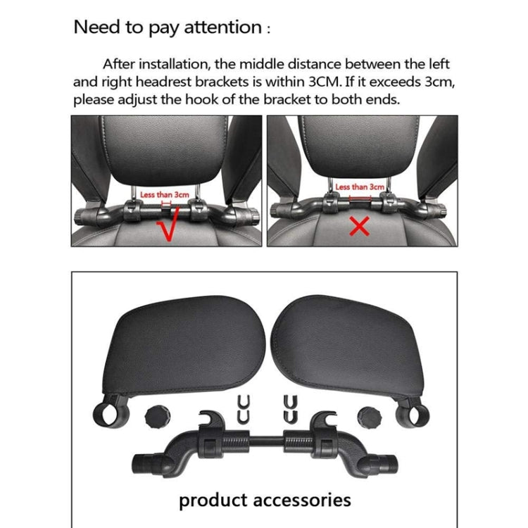 Car Seat Headrest Car Neck Pillow Sleep Side Headrest for Children and Adults (Brown)