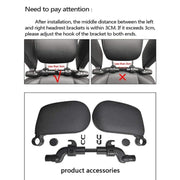 Car Seat Headrest Car Neck Pillow Sleep Side Headrest for Children and Adults (Brown)
