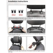 Car Seat Headrest Car Neck Pillow Sleep Side Headrest for Children and Adults (Brown)