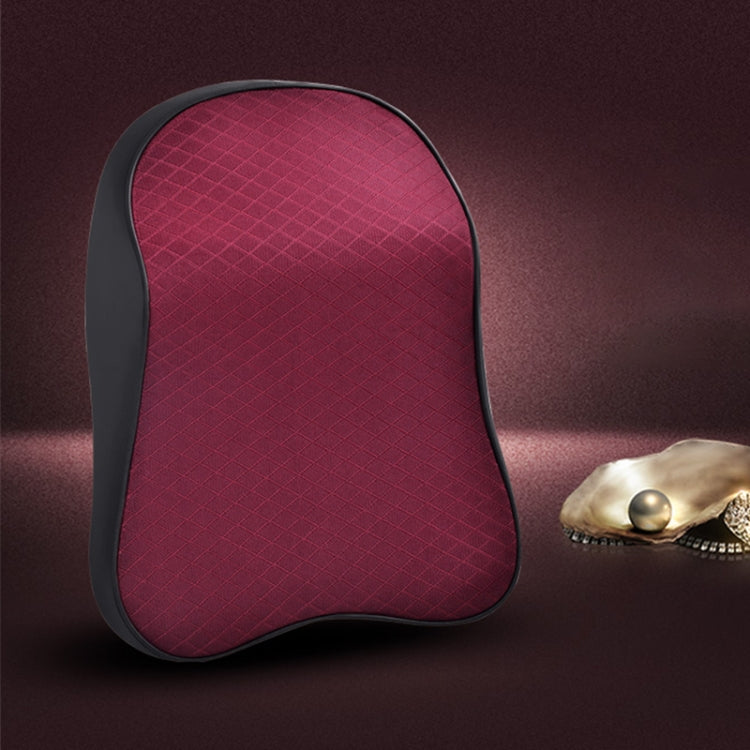 Four Seasons Breathable Memory Foam Car Neck Pillow Polyester Headrest (Red)
