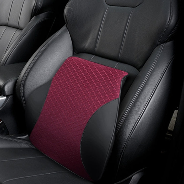 Four Seasons Breathable Memory Foam Car Lumbar Pillow Polyester Pillow (Red)