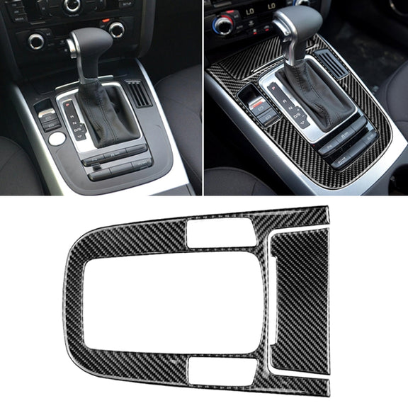 Car Carbon Fiber Gear Position Panel Decorative Sticker for Audi 2010-2018 Q5 / 2009-2016 A4L / 2009-2016 A5