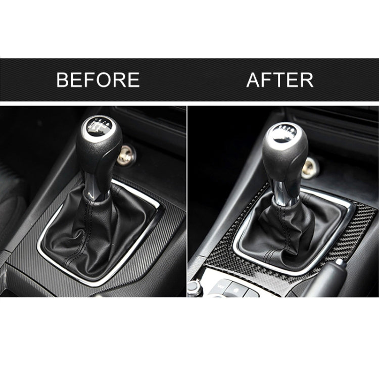 Car Carbon Fiber Right Drive Manual Gear Frame C Decorative Sticker for Mazda Axela 2017-2018