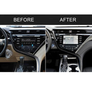 Car Carbon Fiber Central Control S Strip Decorative Sticker for Toyota Eighth Generation Camry 2018-2019, Left Drive