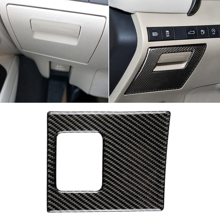 Car Carbon Fiber Main Driving Storage Box Decorative Sticker for Toyota Eighth Generation Camry 2018-2019, Left Drive