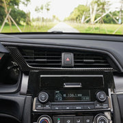 Car Carbon Fiber Central Control Air Outlet Below Decorative Sticker for Honda Tenth Generation Civic 2016-2019, Left Drive