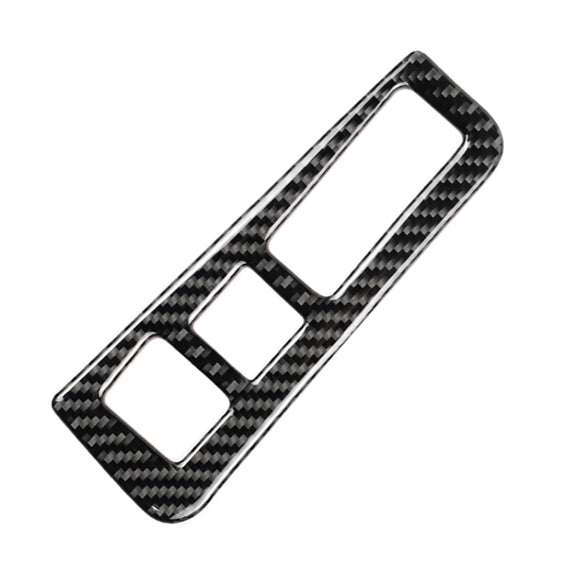 Car Carbon Fiber Headlight Switch Frame Decorative Sticker for Cadillac XT5 2016-2017, High Version, Left Drive