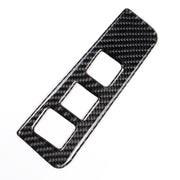 Car Carbon Fiber Headlight Switch Frame Decorative Sticker for Cadillac XT5 2016-2017, Low Version, Left Drive
