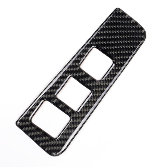 Car Carbon Fiber Headlight Switch Frame Decorative Sticker for Cadillac XT5 2016-2017, Low Version, Left Drive