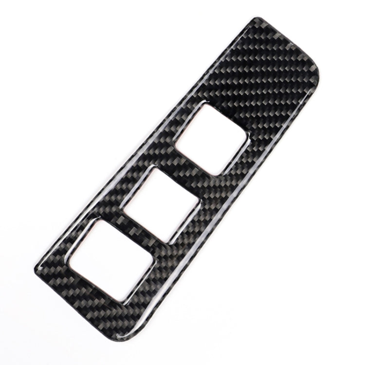 Car Carbon Fiber Headlight Switch Frame Decorative Sticker for Cadillac XT5 2016-2017, Low Version, Left Drive