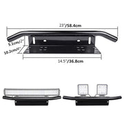 Universal Car License Plate Plastic Bracket Frame Holder Stand Mount (Black)