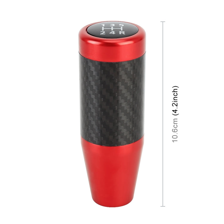 Universal Car Carbon Fiber Pattern Gear Head Gear Shift Knob (Red)
