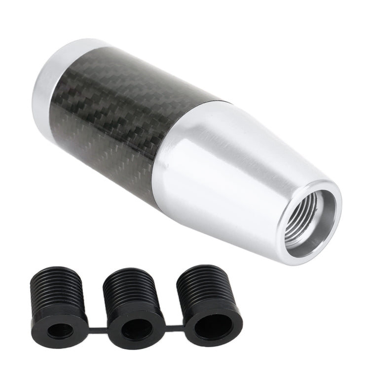 Universal Car Carbon Fiber Pattern Gear Head Gear Shift Knob (Silver)
