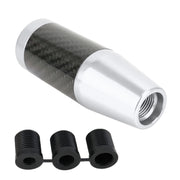 Universal Car Carbon Fiber Pattern Gear Head Gear Shift Knob (Silver)