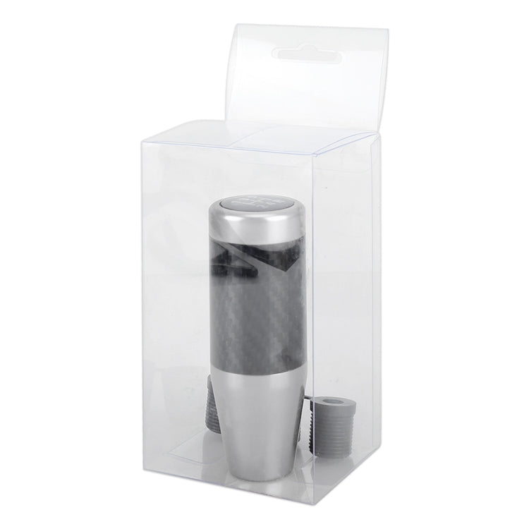 Universal Car Carbon Fiber Pattern Gear Head Gear Shift Knob (Silver)